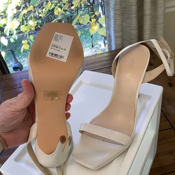 NWT Nine West Beige Zadie Square Toe Stiletto Size 9.5 - Picture 7 of 8